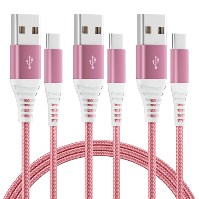 USB a Male to C Male Cable Nylon Braided USB to Type C Cable 1m
