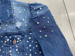 Vestes d'extérieur en denim boutonnées diamantées Veste de meulage courte pour fille Vestes d'usure quotidienne pour femmes - Product Image 5