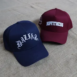 Hat manufacturer wholesale hat 5 panel baseball cap customized 3D embroidery logo hot selling sports cap for men