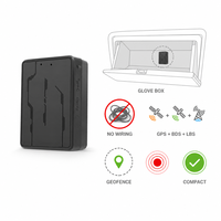 Localizador pequeño para ocultar en la guantera, sin cableado, 4G LTE, triple posicionamiento, geocerca, vibración, rastreador GPS inalámbrico en tiempo real.