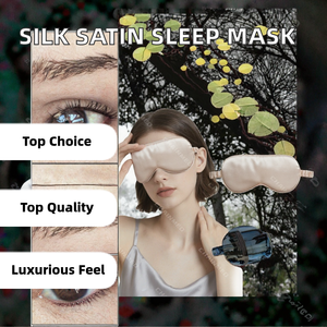 Masque de sommeil en satin de soie respirant, confortable et occultant la lumière, certifié CE, marque Steam CM, modèle SM-01, pour soulager le stress, avec élastique importé - Product Image 2