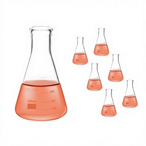 Fiole Erlenmeyer conique en verre borosilicaté transparent, à col large, graduée, pour laboratoire, marque personnalisée, garantie 3 ans - Product Image 3