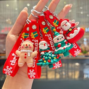 Porte-clés <span class=keywords><strong>de</strong></span> Noël en PVC, dessin animé, porte-clés <span class=keywords><strong>de</strong></span> fête, cadeau promotionnel pour la décoration <span class=keywords><strong>de</strong></span> sac - Product Image 2