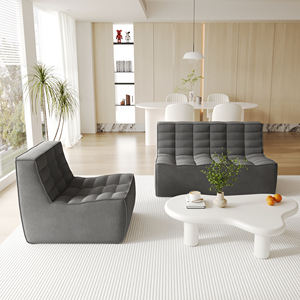 ATUNUS US在庫真空圧縮ソファ床ブラックホーム1 2 3シーターシェニールリネンブレンド生地ワッフルソファソファソファセット - Product Image 3