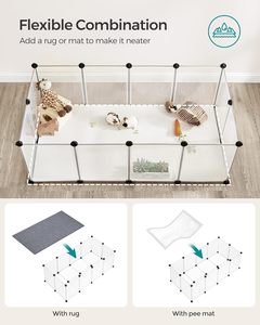 Corral para Animales Pequeños ZJH, Estilo Clásico Ecológico, 20 Paneles, Uso Interior/Exterior, <span class=keywords><strong>Recinto</strong></span> de Plástico para Cobayas - Product Image 5