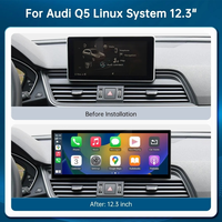 Écran tactile Linux 12,3'' pour autoradio Audi Q5 2018-2019, affichage multimédia, CarPlay sans fil, Android Auto, Airplay, Autolink