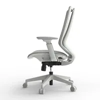 Chaise de bureau exécutive à dossier en maille avec support lombaire réglable, chaise de direction pour espace de travail privé