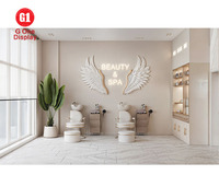 Meubles de décoration intérieure pour salon de beauté, design gratuit, présentoir de salon européen, comptoir de soins capillaires