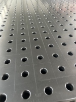 Mesa de Ensamblaje de Acero 3D Q355, Banco de Trabajo Modular D16 D28, Superficie Nitrurada Negra, Certificación ISO9001 CE