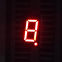 Afficheur LED 7 segments à 1 chiffre de 0,36 pouce, lumière rouge, contraste élevé, durable, pour module indicateur d'état d'équipement mécanique
