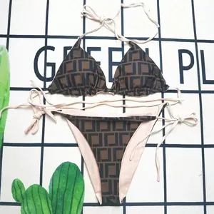 Trajes de Baño de Verano 2026, Nuevo Bikini de Moda para Mujer, Estampado Personalizado, con Tirantes Ajustables <span class=keywords><strong>y</strong></span> Abertura en la Espalda - Product Image 2