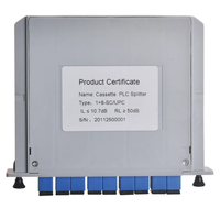 Diskon besar Pabrik Outlet tipe kaset PLC Fiber Optical Splitter 1*8 SC APC/UPC FTTH Fiber Optic Splitter