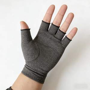 Sarung Tangan Kompresi Katun Spandex Bernapas Desain Tanpa Jari untuk Meredakan <span class=keywords><strong>Arthritis</strong></span> Mengetik Aktivitas Sehari-hari - Product Image 1
