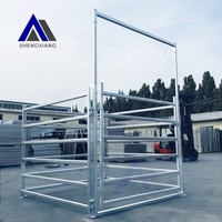 Cercado para Ganado Paneles para Ganado Paneles de Corral para Caballos y Puertas Panel de Patio Portátil Galvanizado para Cercado de Animales de Granja