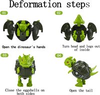6 1 STEM Dinosaur Robots Juego de juguetes transformados Juguetes de plástico para niños pequeños para niños de 6 7 8 9 10 + para regalos de cumpleaños de Navidad
