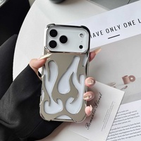 Pour Iphone 17 Air Flamme Motif 3d Texture Refroidissement Ultra Mince Téléphone étui pour Iphone 17 16 Pro Max TPU Soft Phone Case