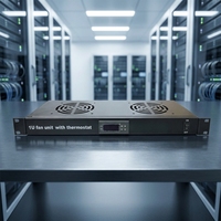 Unit Kipas Rak Mount LE Brand Industrial 19 inci 1U 42U Material SPCC dengan Saklar untuk Kontrol Suhu Rak Server
