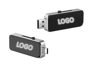 OEM tùy chỉnh tư nhân khuôn ánh sáng lên logo kim loại Type-C USB Bộ nhớ <span class=keywords><strong>Flash</strong></span> <span class=keywords><strong>8GB</strong></span> 16GB 32GB 64GB 128GB USB <span class=keywords><strong>Flash</strong></span> Drive đối với khuyến mãi - Product Image 2