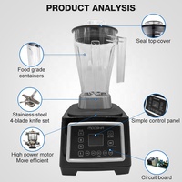 Haute puissance NSF ABS cuisine Restaurant alimentaire presse-agrumes Smoothie Machine 1.5L 2L 1500W 2200W mélangeur Commercial robuste