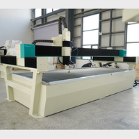 Machine de découpe au jet d'eau pour marbre 4000x2000mm, WAMIT 3/5 axes CNC pour matériaux composites et verre