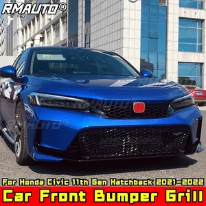 ชุดแต่งกระจังหน้าสีดำเงา สไตล์ TR สำหรับ Honda Civic รุ่นที่ 11 Hatchback ปี 2021-2022 อุปกรณ์ตกแต่งรถยนต์ - Product Image 1