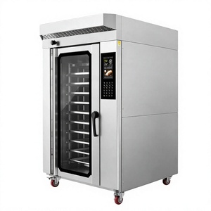 VOKA VK09-10 Electric Bakery Rotary Oven 6000W 300 Max Temp Touch <b>Control</b> LED Display Adjustable <b>Thermostat</b> Overheat 5 Shelves - Product Image 2