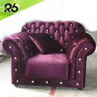 Canapé Chesterfield de luxe capitonné en diamant, 1, 2 ou 3 places, ensemble canapé et fauteuil pour chambre/salon/hôtel/appartement