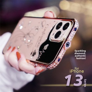 <span class=keywords><strong>Funda</strong></span> Metálica para Teléfono Móvil <span class=keywords><strong>iPhone</strong></span> 13 con Diseño de Ojo de Diablo y Diamantes, Protección 360°, Diseño de Lujo con Estampado Metálico - Product Image 1