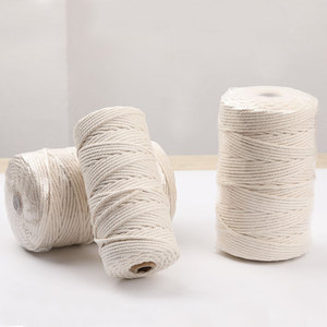 Corde en coton 3 mm 100 m 200 m, fournitures artisanales pour bricolage, tapisserie, pot de fleurs, panier suspendu, accessoires - Product Image 1