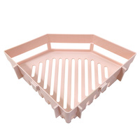 Étagère de rangement triangulaire en plastique A2605 pour l'organisation des fournitures de cuisine et de salle de bain, étagère de rangement pour la maison