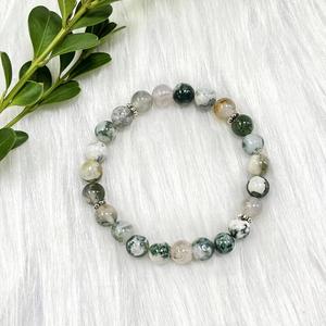 Bracelet en pierre naturelle avec perles de verre colorées, géométrie sacrée, conception professionnelle pour les grossistes, fabrication d'échantillons personnalisés - Product Image 5