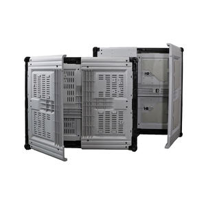 Huading 1210h810a Nhiệm Vụ Nặng Nề Nhựa Đóng Mở <span class=keywords><strong>Container</strong></span> Với Lưới Cơ Thể Nắp Có Thể Gập Lại Pallet Giá Cho Lưu Trữ Đóng Gói Pallet - Product Image 4