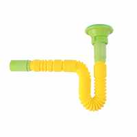 Tuyau de vidange linéaire cylindrique multicolore de style italien HJSJ pour éviers de serpillière, flexible, anti-odeur, avec filtre, tuyau de drainage personnalisé