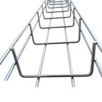 Système de chemin de câbles en treillis métallique en acier inoxydable 304 316, panier à câbles en fil GI conforme à la norme NEMA pour la construction et l'industrie (vente en gros)