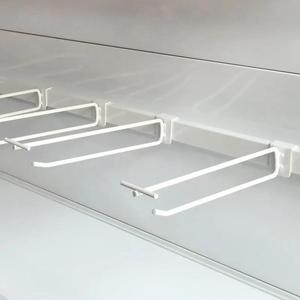 Soporte de exhibición de metal para panel perforado con ganchos ajustables, montaje en pared cromado, capacidad de más de 26 lb - Product Image 3