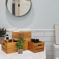 Caisses en bois brun 100% en bois personnalisées pour les cadeaux d'emballage