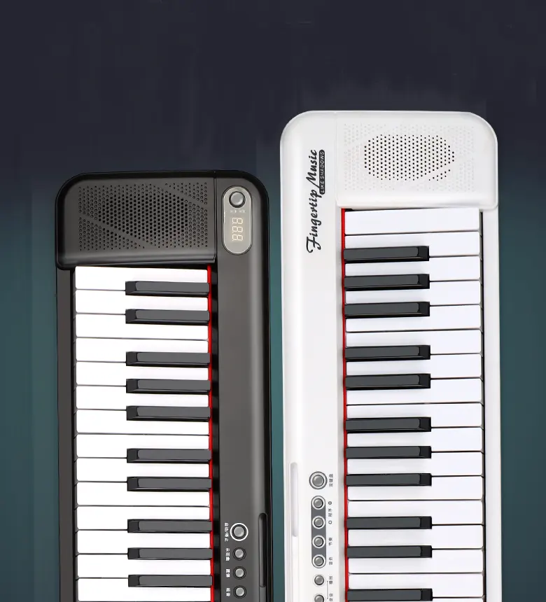Teclado eletrônico com 3 telas digitais, teclado duplo de 61 teclas - melhora sua experiência musical
