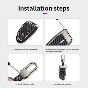 Custodia per chiave a distanza per auto in lega di zinco + silicone Shell Fob per <span class=keywords><strong>BMW</strong></span> G20 G30 G11 X1 <span class=keywords><strong>X3</strong></span> G01 <span class=keywords><strong>F25</strong></span> X5 F15 X6 F16 - Product Image 6