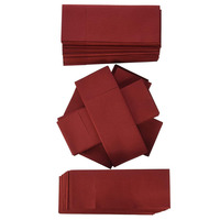 Fabricant Premium en Chine Serviette De Dîner De Luxe Linge Comme Table Airlaid Rouge Bordeaux Serviette De Papier De Soie Servilleta De Papel