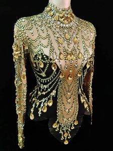 Novance, vestido de mujer con mangas <span class=keywords><strong>2022</strong></span>, elegante vestido de graduación de cola de sirena, vestido de noche de diamantes, vestidos de noche elegantes para mujer - Product Image 4