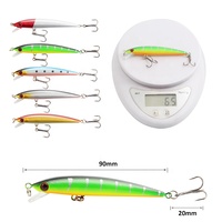 Populaire appât artificiel 56 pièces de Minnow 8 types Dur Appâts Balançoire carpe appâts de natation