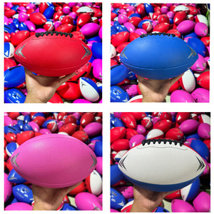 לוגו מקצועי מותאם אישית pu כדורגל עור מרוכבים גודל רוגבי 9 אמריקאי - Product Image 3