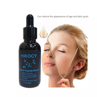 Sérum pour le visage HIKOCY au collagène, réparateur et raffermissant, boostant la peau, avec peptide de cuivre bleu GHK-Cu et acide hyaluronique