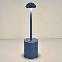 Lampe de table LED sans fil rechargeable en métal, à intensité variable par toucher, portable, pour hôtel, restaurant, café, décoration