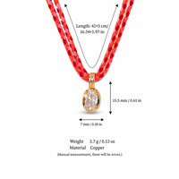 Collier en cordon tressé style INS pour femmes, élégant pendentif en pierre CZ, chaîne de clavicule, design minimaliste, bijoux quotidiens