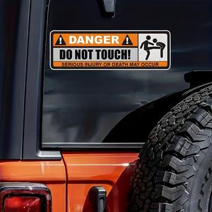 Autocollants magnétiques personnalisés pour pare-chocs de voiture, faible MOQ, autocollants logo, imperméables, en PVC écologique, signal d'avertissement de danger pour vitres de voiture - Product Image 6