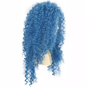 Peluca de cosplay <span class=keywords><strong>Jerry</strong></span> Curl azul para mujer, inspirada en <span class=keywords><strong>la</strong></span> <span class=keywords><strong>película</strong></span> Descendants 4 Starlight Inheritance, hecha a máquina, para uso diario. - Product Image 4