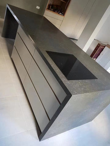 Dalle murale en pierre de quartz artificielle grise moderne de haute qualité pour revêtement de cuisine - Grande dalle premium avec garantie de 5 ans - Product Image 4