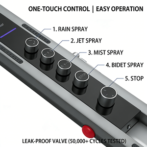 Panel de Ducha para Baño Grifo Termostático LED Inteligente Moderno Kit de Sistema de Mezclador de Lluvia Duchas de Baño - Product Image 6