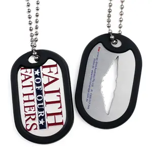 Medaglietta con collare per animali domestici in bianco personalizzato incisione collana da uomo ciondolo in alluminio ottone acciaio inossidabile metallo Logo Custom Dog Tag